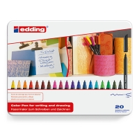 Edding 1200 feutres boîte en métal 20 pièces (1 mm - ogive)