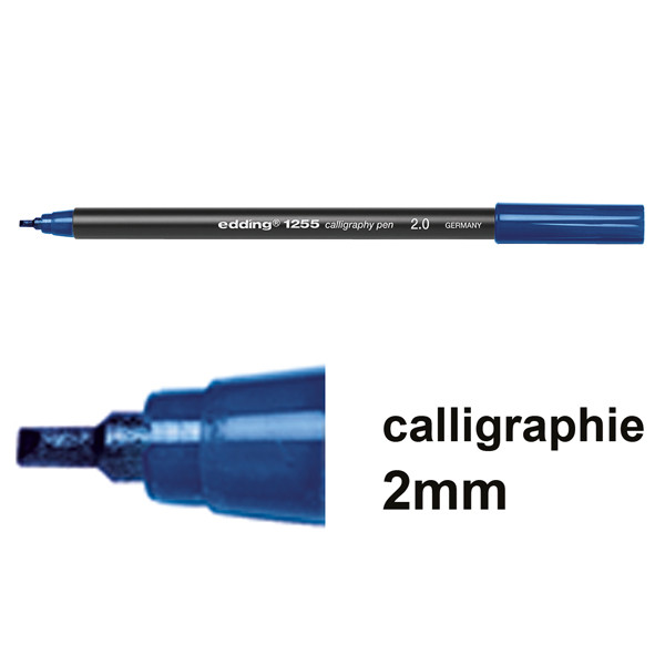 Edding 1255 feutre calligraphie (2 mm) - bleu acier 4-125520-017 239154 - 1