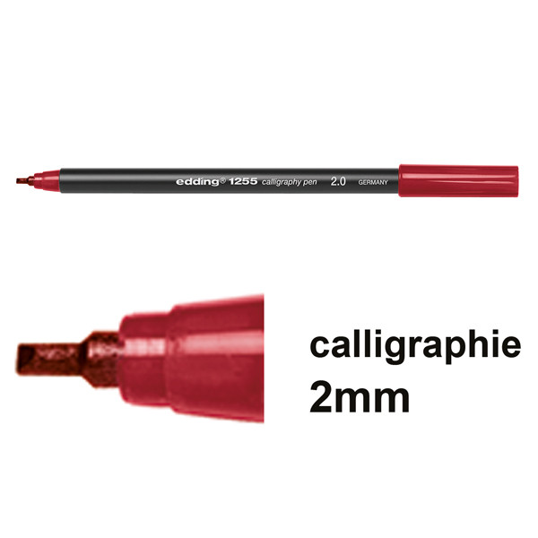 Edding 1255 feutre calligraphie (2 mm) - carmin 4-125520-046 239157 - 1