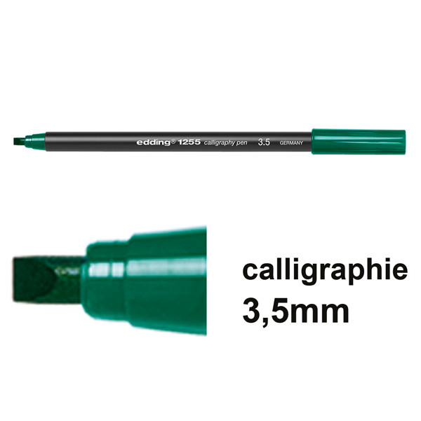 Edding 1255 feutre calligraphie (3,5 mm) - vert bouteille 4-125535-025 239161 - 1
