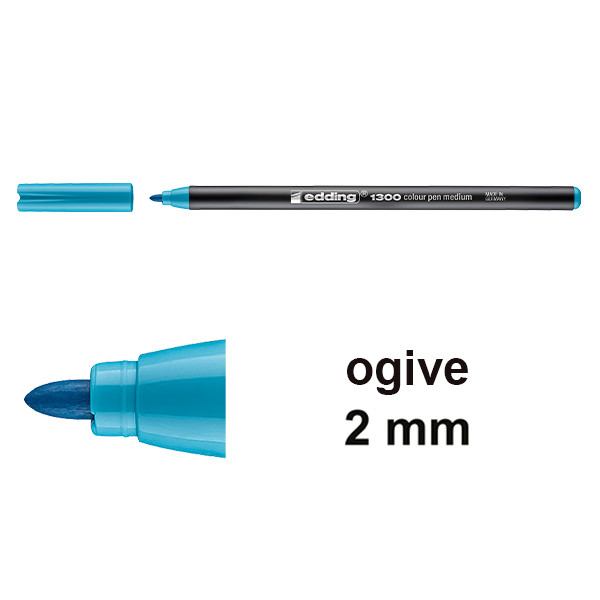 Edding 1300 feutre de coloriage (2 mm - ogive) - bleu de manganèse 4-1300036 239032 - 1
