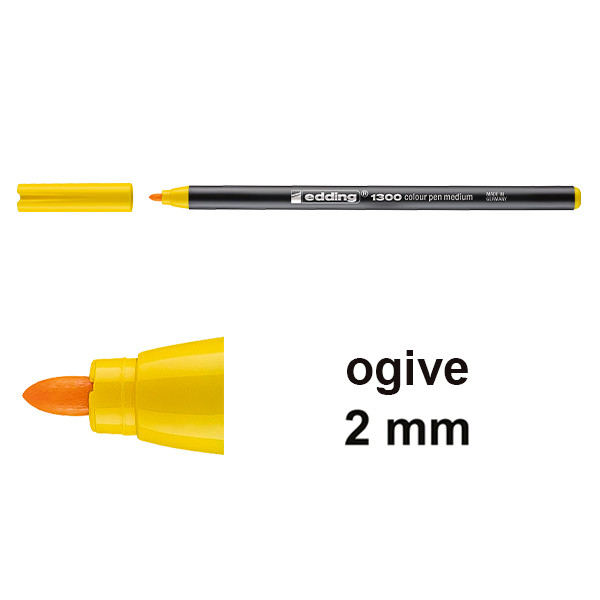 Edding 1300 feutre de coloriage (2 mm - ogive) - jaune 4-1300005 239004 - 1