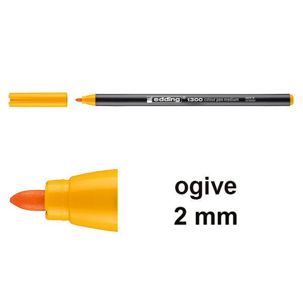 Edding 1300 feutre de coloriage (2 mm - ogive) - jaune brillant 4-1300043 239036 - 1