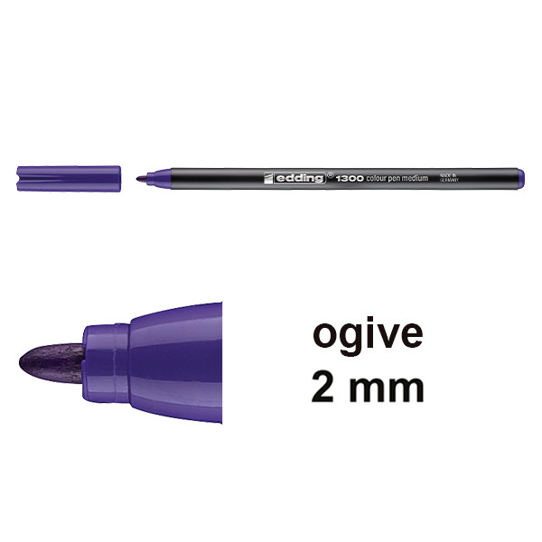 Edding 1300 feutre de coloriage (2 mm - ogive) - violet 4-1300008 239007 - 1
