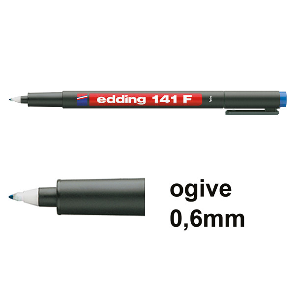 Edding 141F marqueur permanent (0,6 mm ogive) - bleu 4-141003 200682 - 1