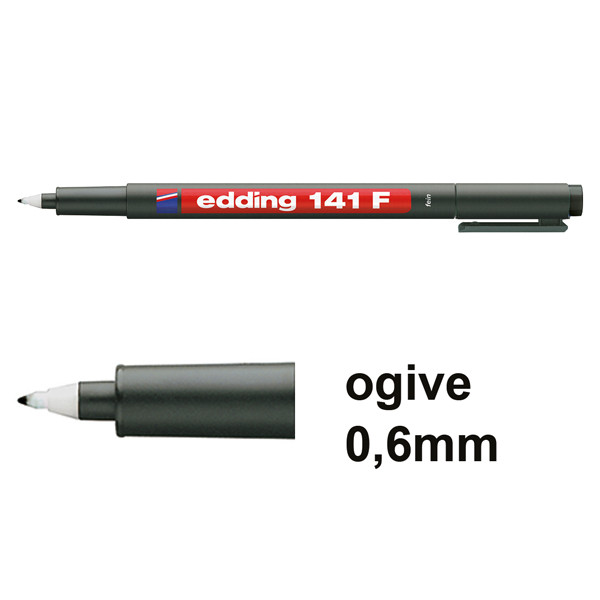 Edding 141F marqueur pour rétroprojecteur (0,6 mm ogive) - noir 4-141001 200678 - 1