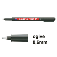Edding 141F marqueur pour rétroprojecteur (0,6 mm ogive) - noir 4-141001 200678