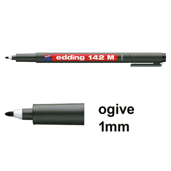 Edding 142M marqueur permanent (1 mm ogive) - noir 4-142001 200686 - 1