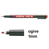 Edding 142M marqueur permanent (1 mm ogive) - rouge