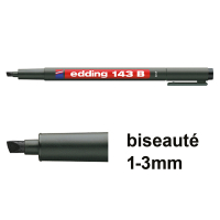 Edding 143B marqueur permanent (1 - 3 mm biseautée) - noir 4-143001 200694
