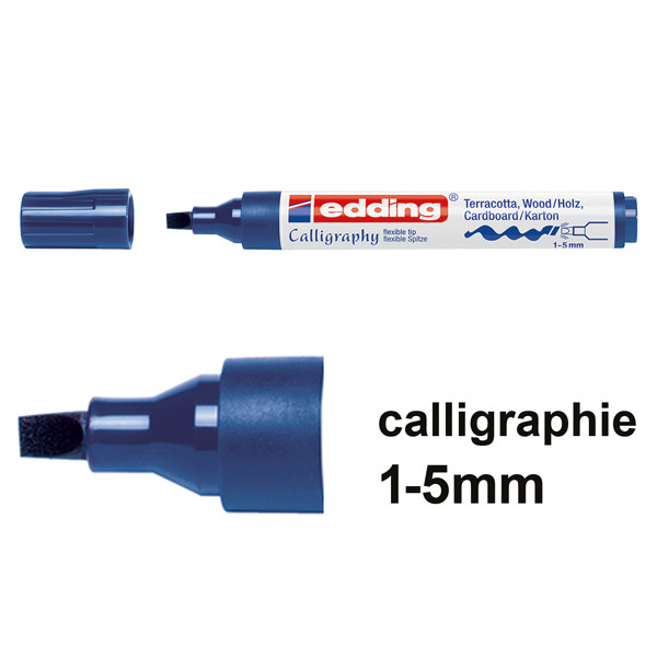 Edding 1455 marqueur calligraphie (1 - 5 mm) - bleu acier 4-1455017 239169 - 1