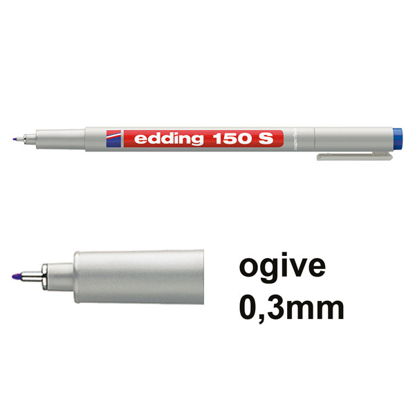 Edding 150S marqueur non permanent (0,3 mm ogive) - bleu 4-150003 200706 - 1