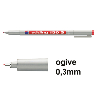 Edding 150S marqueur non permanent (0,3 mm ogive) - rouge 4-150002 200704