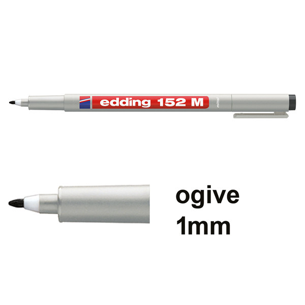 Edding 152M marqueur non permanent (1 mm ogive) - noir 4-152001 200869 - 1