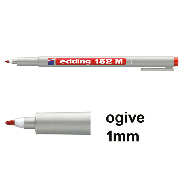Edding 152M marqueur non permanent (1 mm ogive) - rouge 4-152002 200870 - 1