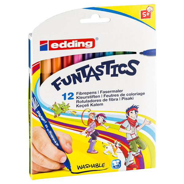 Edding 15 Funtastic feutres de coloriage 12 pièces (1 mm - ogive) 4-15-12 239344 - 1