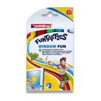 Edding 16 Funtastic marqueurs pour fenêtres 5 couleurs 4-16-5 239273