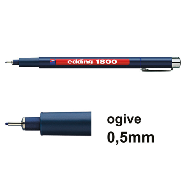 Edding 1800 feutre fin de précision (0,5 mm) - bleu 4-180005003 239235 - 1