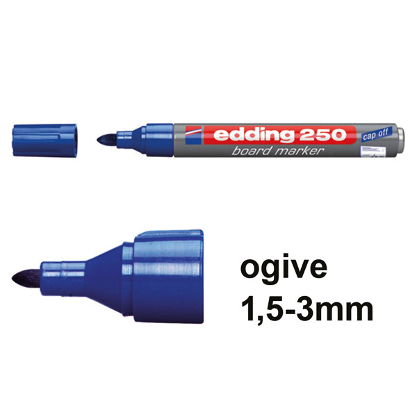 Edding 250 marqueur pour tableau blanc (1,5 - 3 mm ogive) - bleu 4-250003 200536 - 1