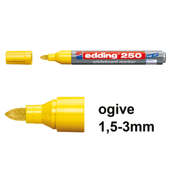 Edding 250 marqueur pour tableau blanc (1,5 - 3 mm ogive) - jaune 4-250005 200839 - 1