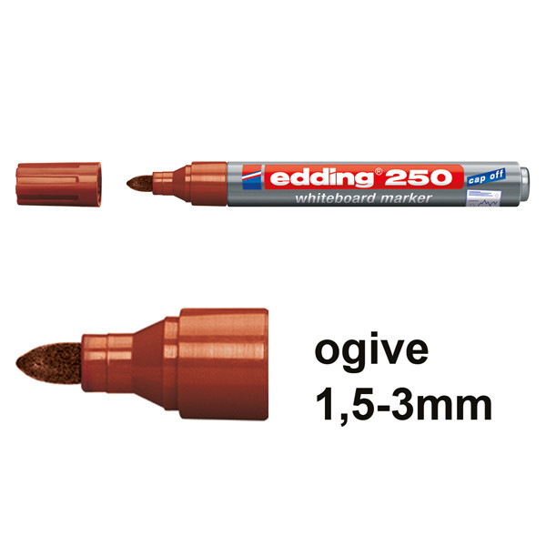 Edding 250 marqueur pour tableau blanc (1,5 - 3 mm ogive) - marron 4-250007 200841 - 1
