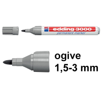 Edding 3000 marqueur permanent (1,5 - 3 mm ogive) - gris 4-3000012 200790