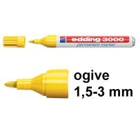Edding 3000 marqueur permanent (1,5 - 3 mm ogive) - jaune 4-3000005 200783