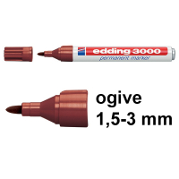 Edding 3000 marqueur permanent (1,5 - 3 mm ogive) - marron 4-3000007 200785