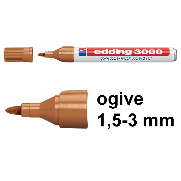 Edding 3000 marqueur permanent (1,5 - 3 mm ogive) - ocre 4-3000013 200791 - 1