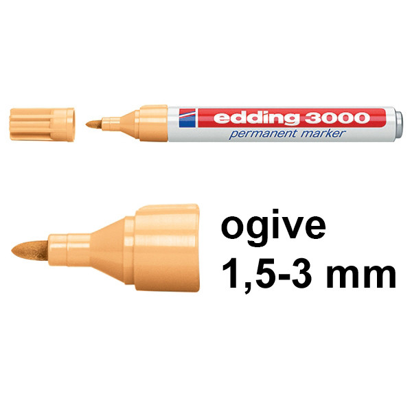 Edding 3000 marqueur permanent (1,5 - 3 mm ogive) - orange 4-3000016 200794 - 1