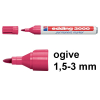 Edding 3000 marqueur permanent (1,5 - 3 mm ogive) - rouge carmin