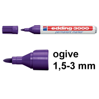 Edding 3000 marqueur permanent (1,5 - 3 mm ogive) - violet 4-3000008 200786