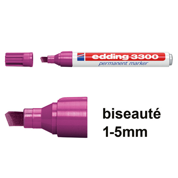 Edding 3300 marqueur permanent (1 - 5 mm biseautée) - magenta 4-3300020 200826 - 1