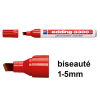 Edding 3300 marqueur permanent (1 - 5 mm biseautée) - rouge