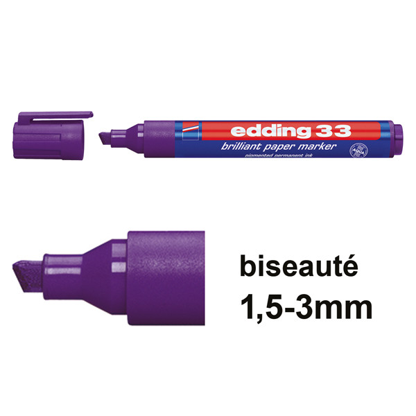 Edding 33 marqueur papier brillant (1 - 5 mm biseautée) - violet 4-33008 239219 - 1