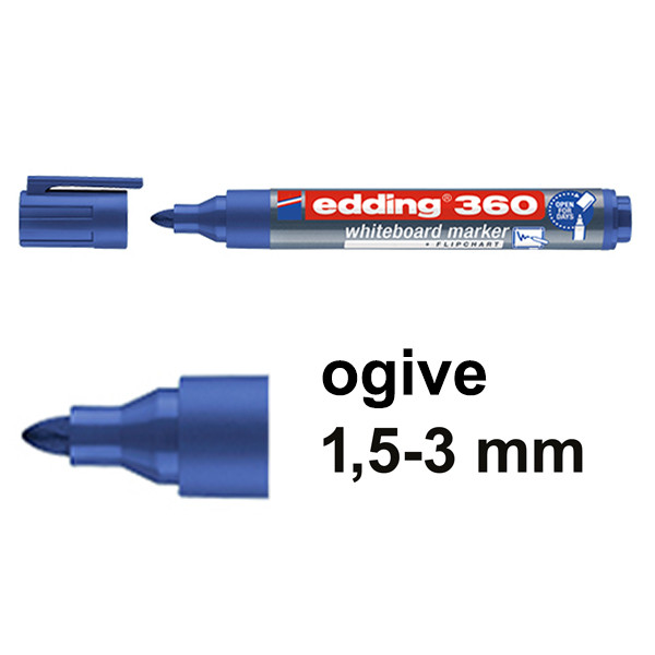 Edding 360 marqueur pour tableau blanc (1,5 - 3 mm) - bleu 4-360003 240536 - 1