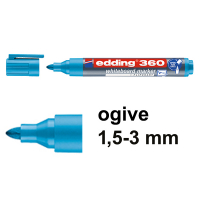 Edding 360 marqueur pour tableau blanc (1,5 - 3 mm) - bleu clair 4-360010 240543