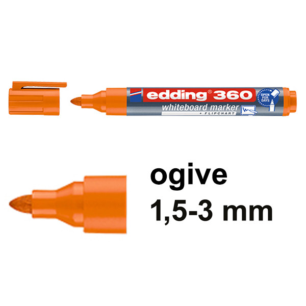 Edding 360 marqueur pour tableau blanc (1,5 - 3 mm) - orange 4-360006 240539 - 1