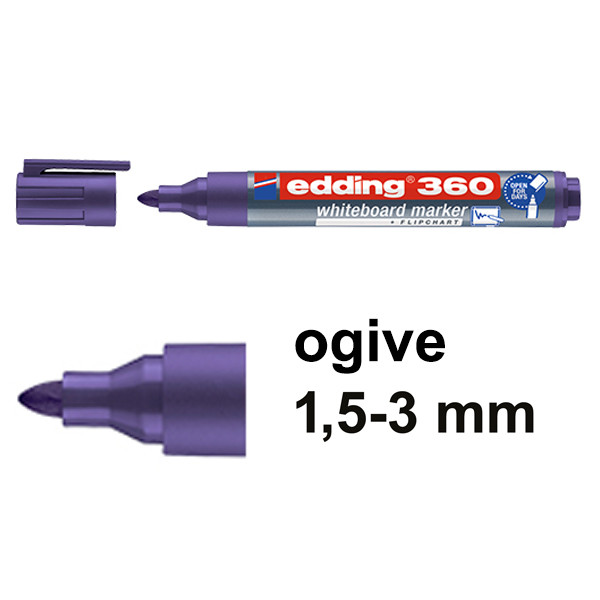 Edding 360 marqueur pour tableau blanc (1,5 - 3 mm) - violet 4-360008 240541 - 1