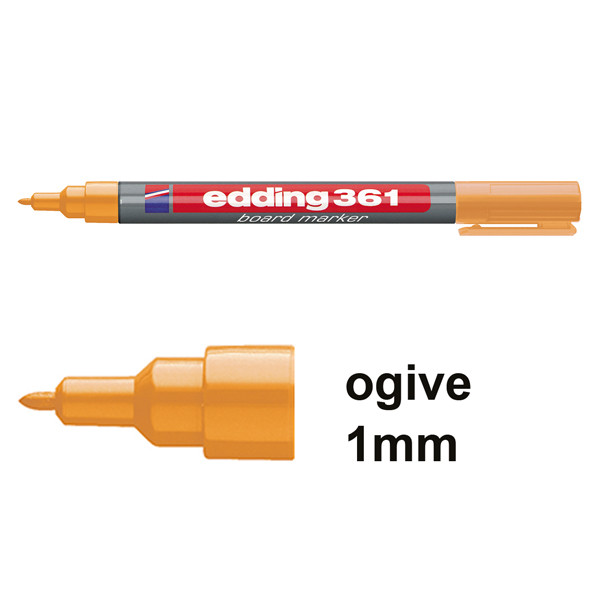 Edding 361 marqueur pour tableau blanc (1 mm - ogive) - orange 4-361006 200846 - 1