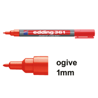 Edding 361 marqueur pour tableau blanc (1 mm - ogive) - rouge 4-361002 200656