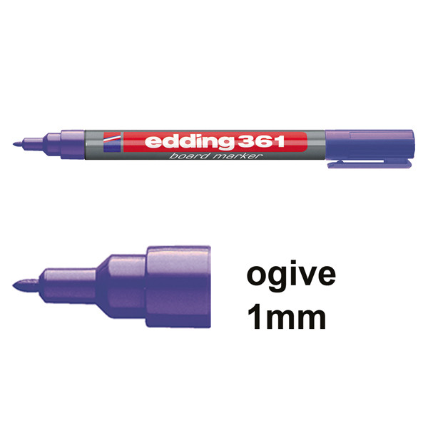 Edding 361 marqueur pour tableau blanc (1 mm - ogive) - violet 4-361008 200848 - 1