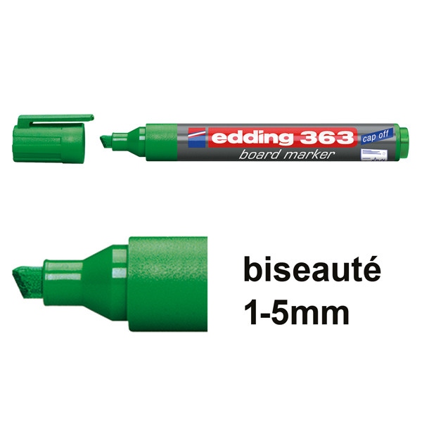 Edding 363 marqueur pour tableau blanc (biseauté de 1 - 5 mm) - vert 4-363004 200652 - 1