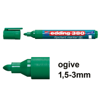 Edding 380 marqueur pour chevalet (1,5 - 3 mm ogive) - vert 4-380004 200953