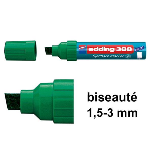 Edding 388 marqueur pour chevalet (4 - 12 mm biseauté) - vert 4-388004 200949 - 1