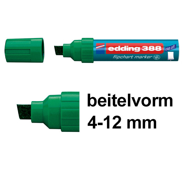 Edding 388 marqueur pour chevalet (4 - 12 mm biseauté) - vert 200949 - 1
