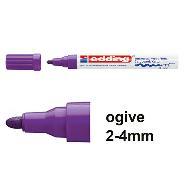 Edding 4000 marqueur peinture à encre mate (ogive de 2 - 4 mm) - violet 4-4000008 239120 - 1