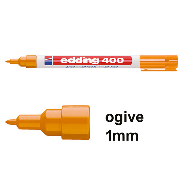 Edding 400 marqueur permanent (1 mm - ogive) - orange 4-400006 200800 - 1