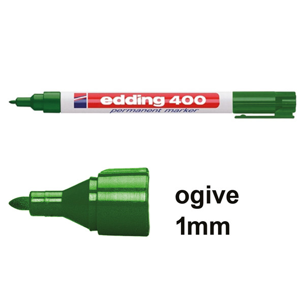Edding 400 marqueur permanent (1 mm - ogive) - vert 4-400004 200530 - 1