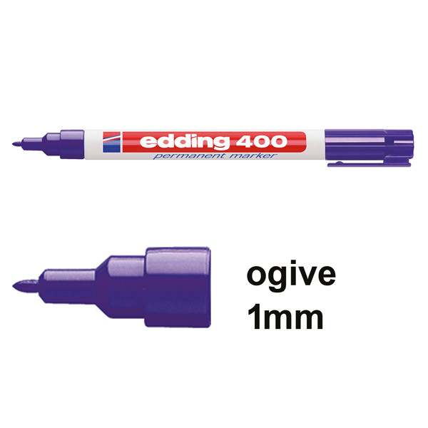 Edding 400 marqueur permanent (1 mm - ogive) - violet 4-400008 200802 - 1